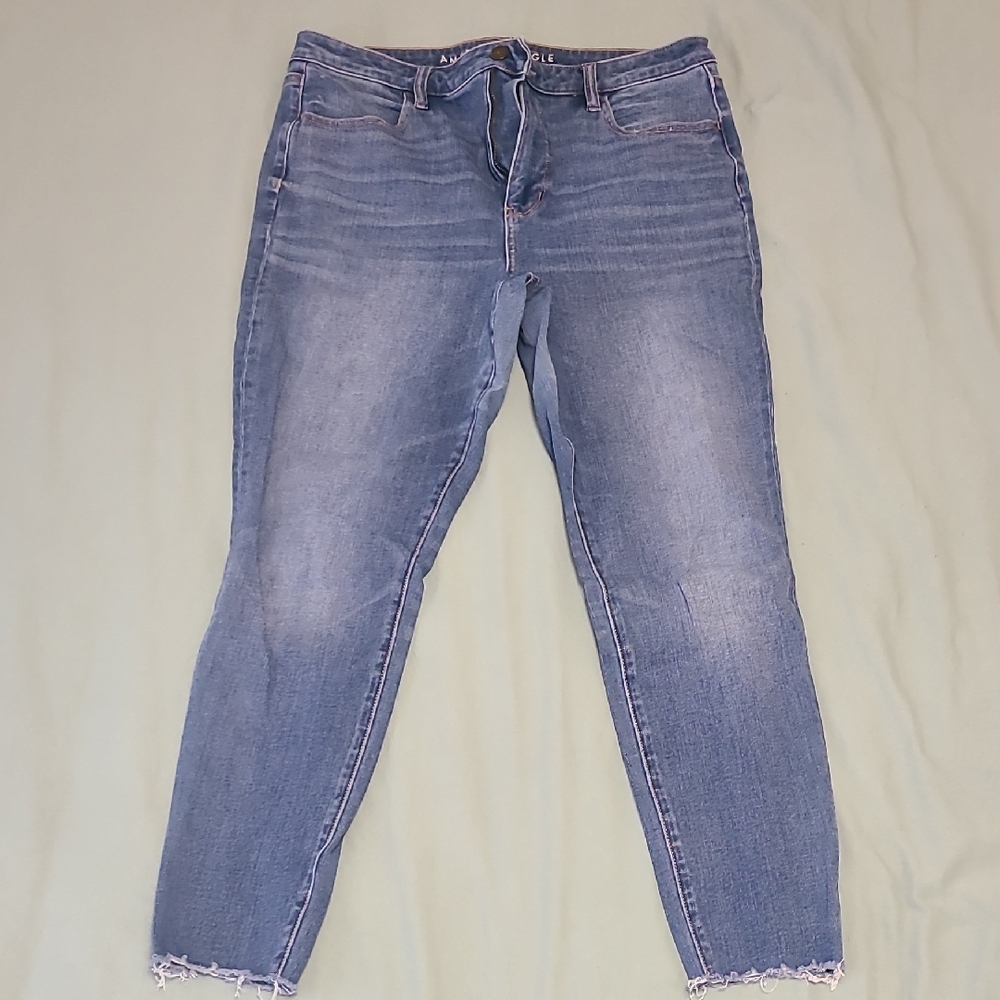 American Eagle Outfitters Blue Ankle Cropped Jeans